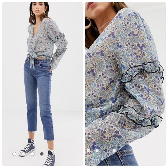 The East Order Serena long sleeve ditsy ruffle top - Picture 4 of 4